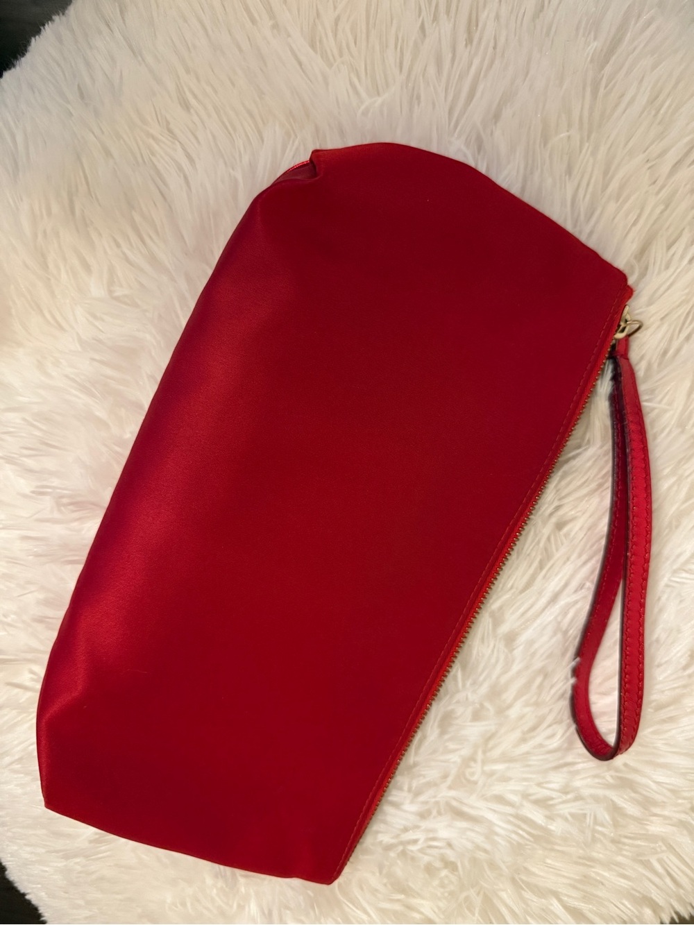 Fendi Vintage Red Satin Wristlet Clutch Evening Bag Y2k with COA - Picture 3 of 16